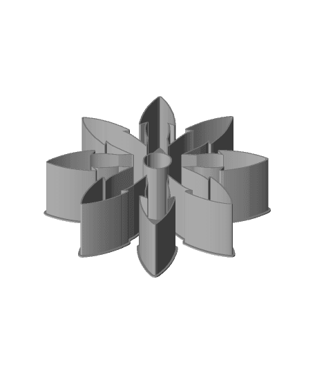 Shuriken 0047, nestable box (v2) 3d model