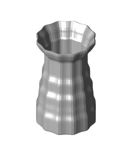 Square Star Vase 3d model