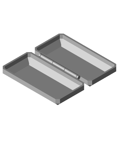 Rugged Hinged Box with 3D Printable Hinges.stl 3d model