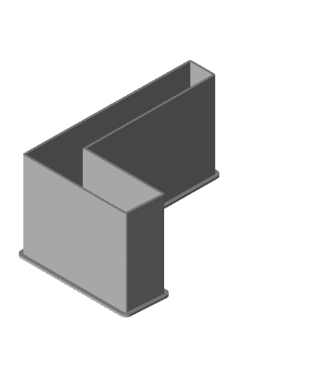 LATIN CAPITAL LETTER L, nestable box (v1) 3d model