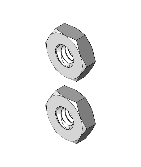 10-24 Nut 91841A011 McMaster Carr.step 3d model