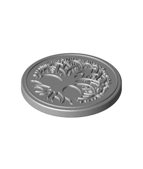 Celtic Tree Coin 3d model