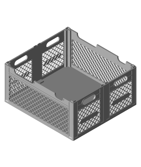 Stackable Crate (large) by mediaman3d full viewable 3d model