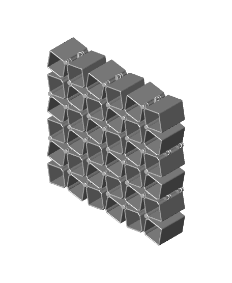 Auxetic Cubes // 30mm 6x6 Stacked 3d model