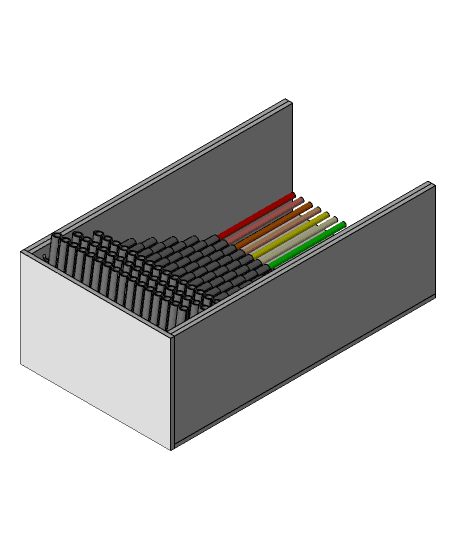 #TidyDesk - Color Pencil Organizer 3d model