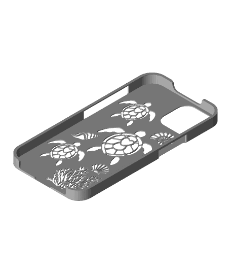 iphone 14 case sea theme by yurokos full viewable 3d model