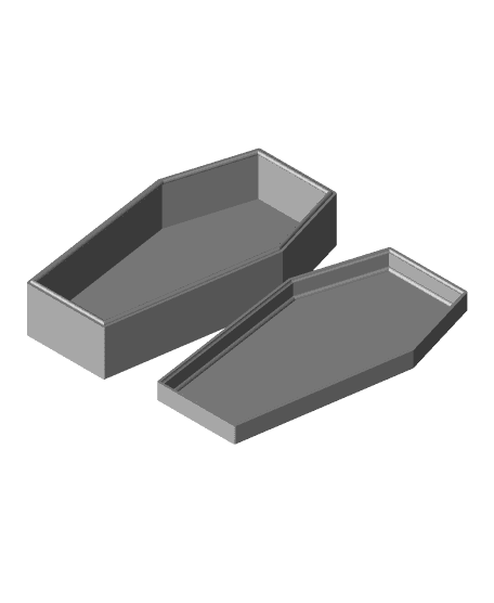 coffin - Gravity Lid - non snap on.stl 3d model