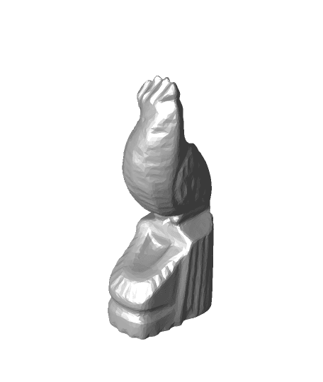 Scan of a wood carved bird 3d model