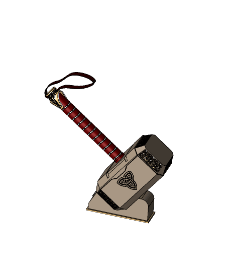Thor hammer with Stand 3d model