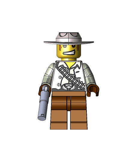 Cowboy Lego by Roboninja full viewable 3d model