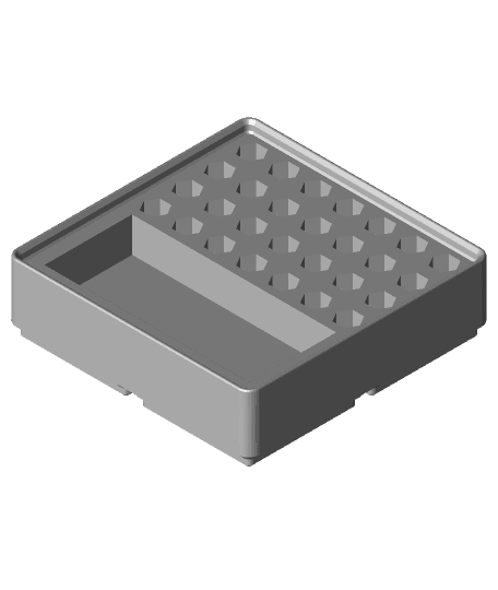 Gridfinity 2x2 Hex Bit Storage with Tray by beakerz full viewable 3d model