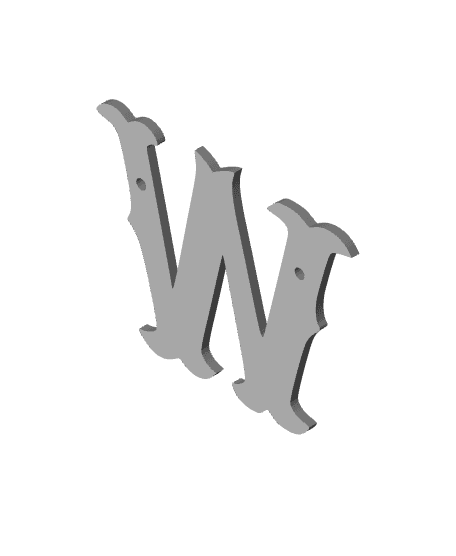 Western Style Letters 3d model