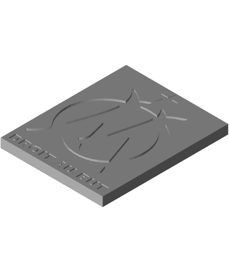 Concave Olympique de Marseille coaster or plaque 3d model