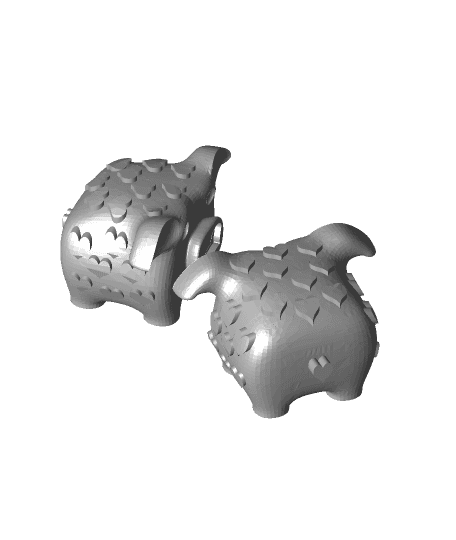 Kissing Piggies by 3dprintbunny full viewable 3d model