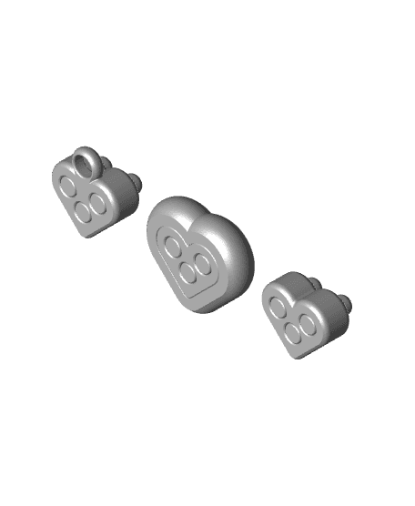 Heart Pop Fidget (Multi-material design) 3d model