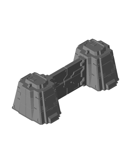Gate: Closed Sci-Fi - Wall Set 3d model