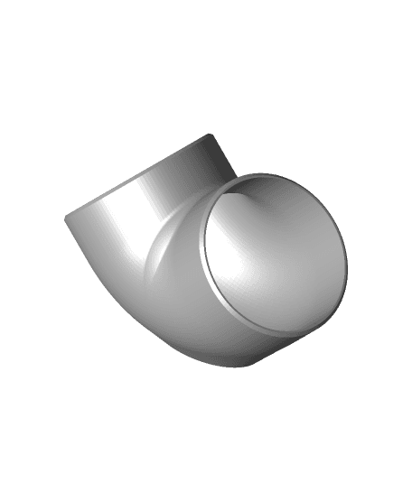 100mm Elbow Fitting for 4 in. Flexible Duct 3d model