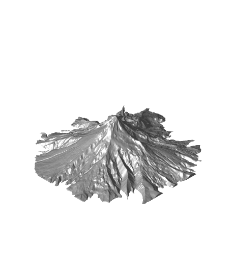 Mt. Hood Oregon. 10M USGS Model.  3d model