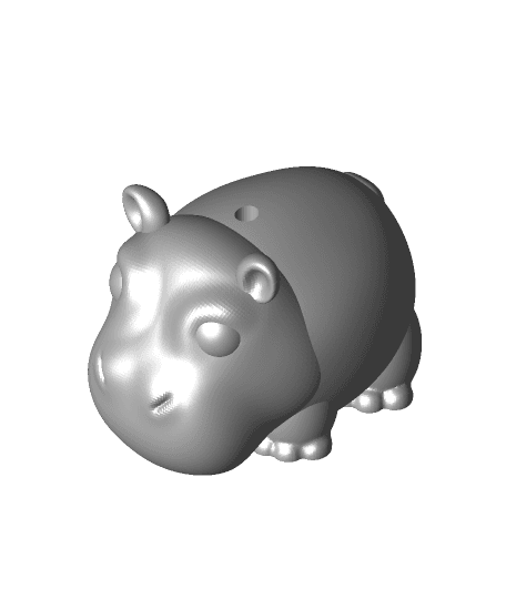 A Hippopotamus for Christmas 3d model