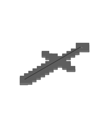 MINECRAFT STYLE SWORD 3d model