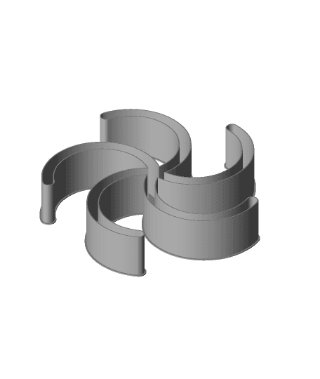 Spiral 002, nestable box (v2) 3d model