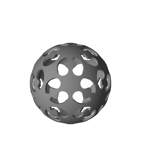 *432 Comma symmetry sphere (no markings) by henryseg full viewable 3d model