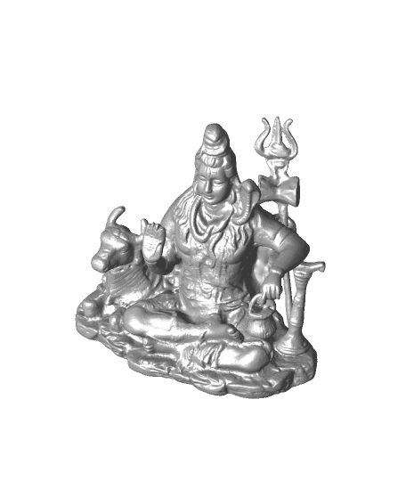 Shiva - The Lord of Cattle, Sitting In Meditation 3d model