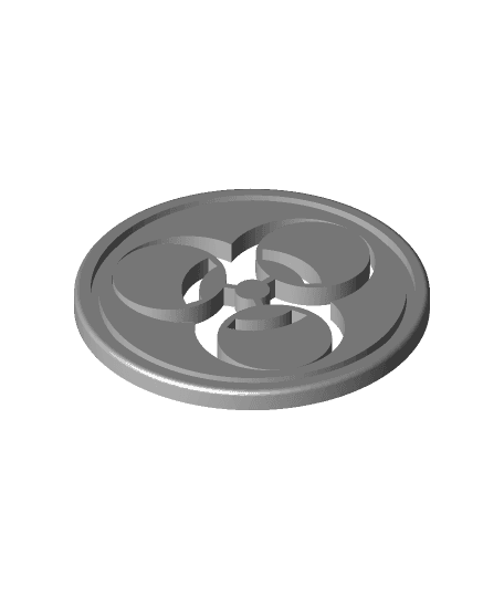Biohazard Coin 3d model