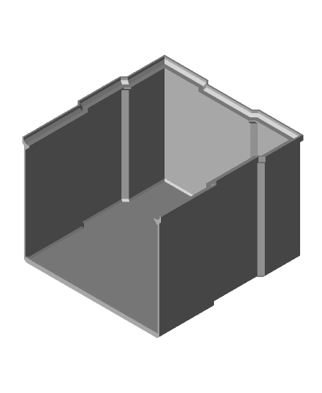 stackable shelves - parametric 3d model
