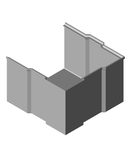 stackable shelves - parametric 3d model
