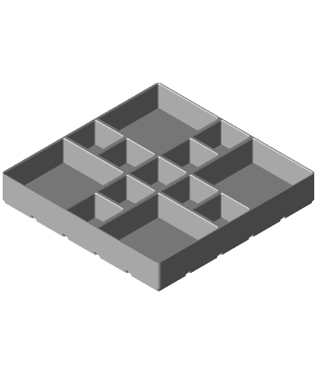 Gridfinity Modified 5x5x35-17 by yellow.bad.boy full viewable 3d model