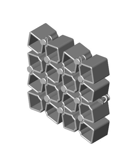 Auxetic Cubes // 18mm 4x4 3d model