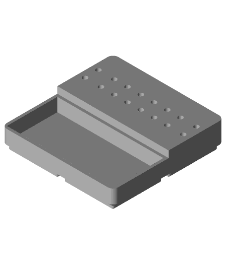 Dremel Bit Holder Gridfinity (Quick Print) 3d model