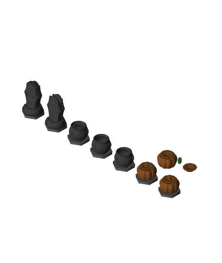 Halloween Fountain Parts 3d model