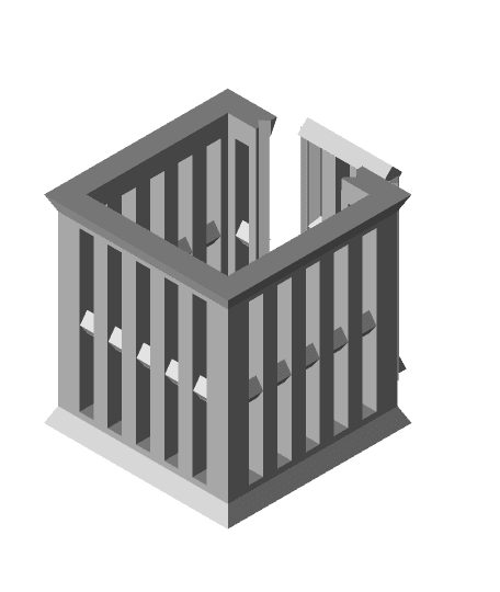 Cage With Door 3d model