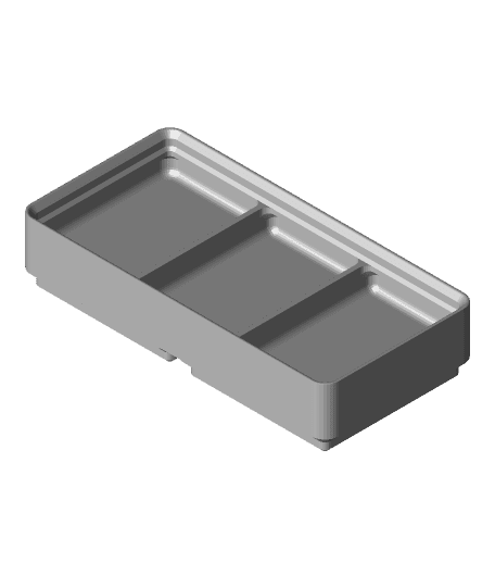 Divider Box 2x1x2 3-Compartment.stl 3d model