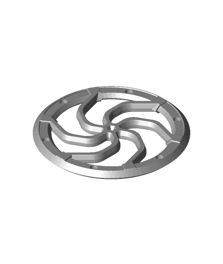 Spinning Spiral Speaker Cover by rextruction full viewable 3d model