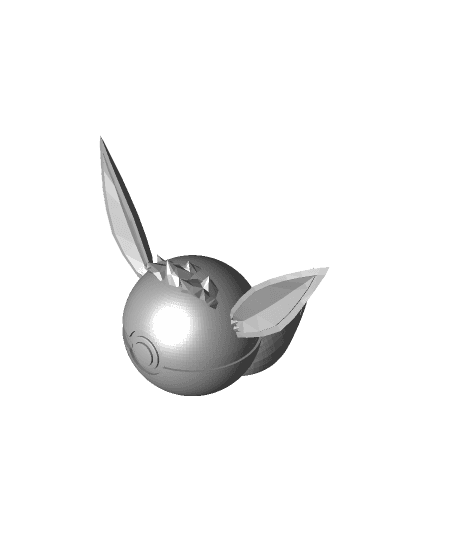 EeveeBall Eevee Themed Opening Pokeball - Fan Art 3d model
