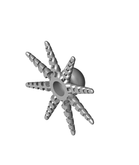 Octopus with keyring loop 3d model