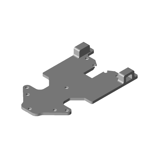 RC Car chassis for 1/43 scale body 3d model