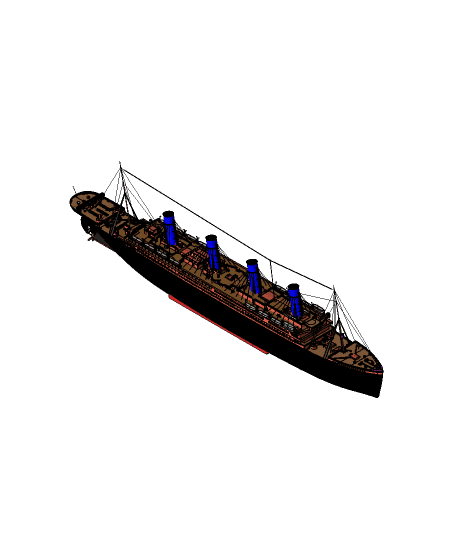 Titanic Printer Ready Model by haktanyagmur full viewable 3d model
