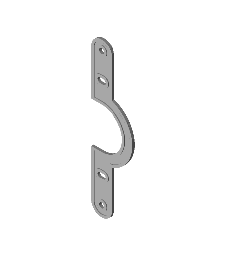 Coax Wall Plate Mounting Strap 3d model