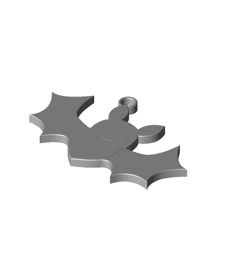 Bat keychain - Print in place 3d model