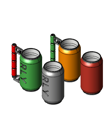 16oz Can Can Can Cup... Can! 3d model