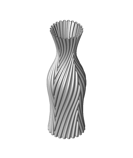 Double Mirror Spiral Vase 3d model
