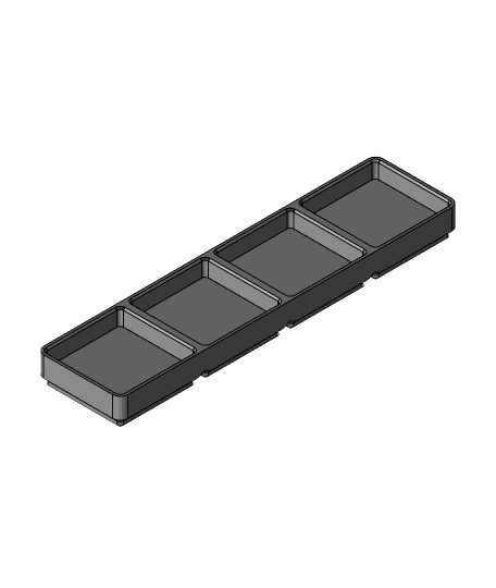 Gridfinity Modified 1x4x15 3d model