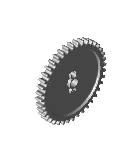 Double Gear With 8 and 40 Teeth 3d model