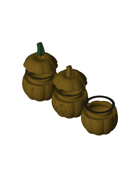 Simple Pumpkin Container - High Res 3d model