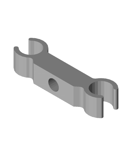 Dual 10mm Tube Clamp with M6 hole 3d model