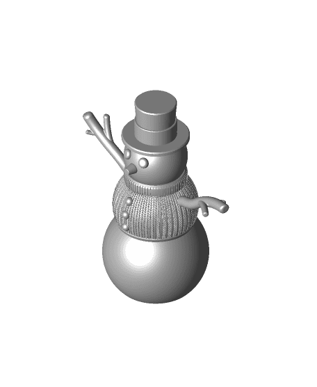 Giant Snowman - Knitted Sweater 3d model